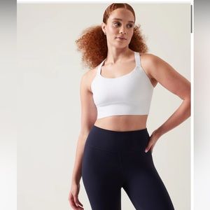 Athleta Warrior Longline Bra A-C White Size Medium
